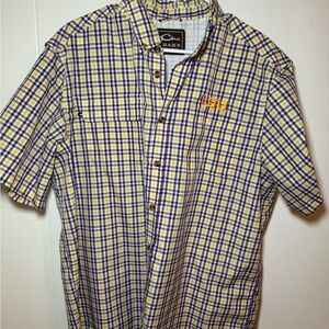 Drake Men's LSU Plaid Shirt